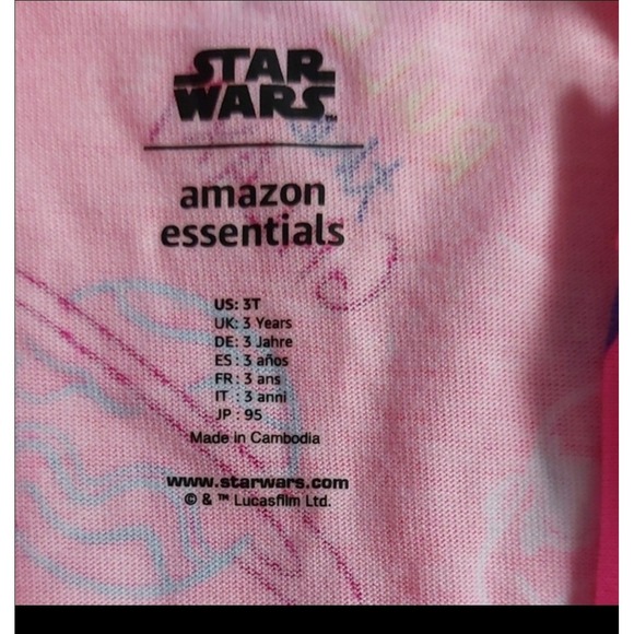 Star Wars X Spotted Zebra Girls Pink Romper Rule The Galaxy Rare Size 3T - Picture 9 of 9